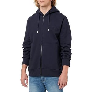 GANT REG Tonal Shield Full Zip Hoodie, evening blue, 3XL