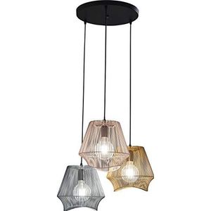 Kare Design hanglamp Ischia spiraal ture, eettafellamp, salontafellamp, 3-kleurige hanglamp, (H/B/D) 110x50x50cm