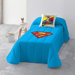 Belum Sprei, omkeerbaar, Superman, twee designs in één sprei, 100 g, model Superman - Man of Steel, Bouti-sprei voor 135 cm bed (235 x 270 cm)
