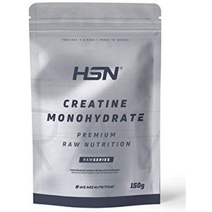 Gemicroniseerde Creatine Monohydraatpoeder van HSN: Verhoogt uw sportprestaties, energie en spiermassa, vertraagt vermoeidheid: Veganistisch, glutenvrij, lactosevrij, 150 g...