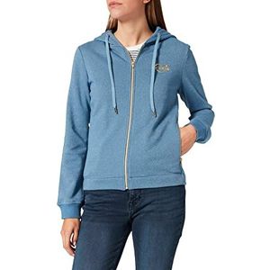 Love Moschino Lurex katoenen sweatshirt met ritssluiting voor dames, blauw, 42
