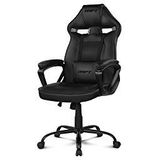 DRIFT GAMING Chair DR50 -DR50B- Gamestoel, professioneel, in hoogte verstelbaar, tuimelstoel, gevoerde armleuningen, kunstleer, 67 x 122-131 x 67 cm, zwart
