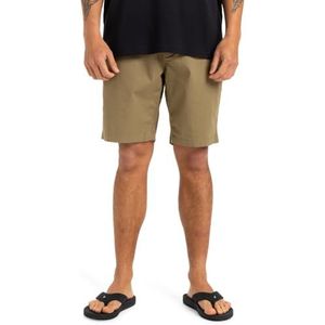 Quiksilver MW Chino Straight Heren Shorts Beige 31