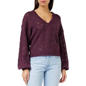 Vila Dames Visela L/S trui/B gebreide trui, Winter Bloom, L