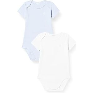 United Colors of Benetton T-shirt-set voor kinderen en jongens, lichtblauw en wit 902, 74
