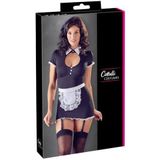 Cottelli Lingerie Collection Costumes kamermidje - 2-delig dienstmeisjeskostuum voor vrouwen, zwart/wit, 315 g