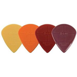 D-Grip plectrum/pick, Jazz B medium vorm, 1,40 mm, wijnrood, 6 stuks