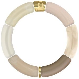 ICE Jewellery - Bella armband Soft pink beige - mode armband roze beige dames (024183), Eén maat, Acryl, Acryl