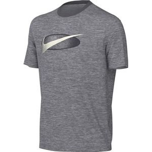 Nike Unisex Kids Short Sleeve T-Shirt U Nsw Tee Core Brandmark 2, Dk Grey Heather, DX9523-063, XS