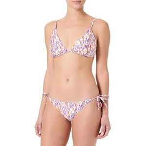 Emporio Armani Driehoekige bikiniset voor dames, wit/multicol-logo, XS