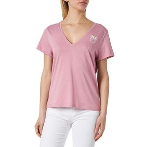 Pinko Turbato T-shirt met opdruk 'Old Wash', N98_orchideeënrook, L