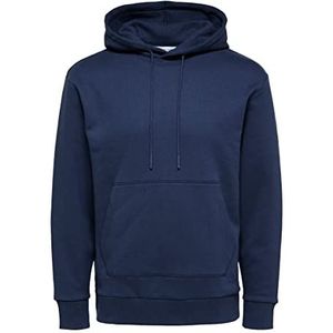 SELECTED HOMME Heren Hoodie Casual, navy blazer, L