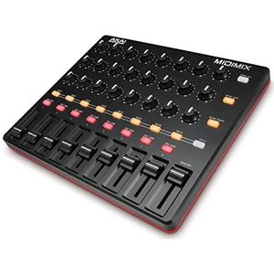 AKAI Professional MIDImix - draagbare, volledig toewijsbare MIDI mengtafel en DAW controller met 8 faders, 1 masterfader, 24 toewijsbare knobs en 16 buttons met 1 op 1 mapping met Ableton Live