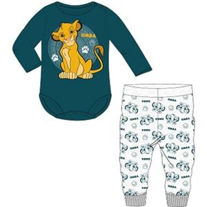 Disney Roi Lion, 2-delige set sweater + broek (3 tot 23 maanden), zacht en warm: sweatshirt + jogger, gemengde print, meisjes en jongens, model DIS KL 5112A679-S1-18M