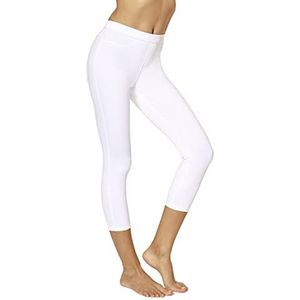 No nonsense Women's Classic Denim Capri Leggings with Pockets, White, XX-Large