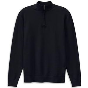 bugatti Heren Troyer 7500-15512E Regular Fit Pullover korte ritssluiting, 390-marine, XXL