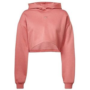 Reebok Heren Logo Crew Lange Mouw Sweatshirt, Medium Grijs Heather/Harmony Groen, S