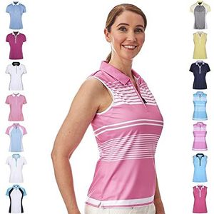 Under Par Dames Golf Pro Kwaliteit Ademend Wicking 5 Stijlen 10 Kleuren Mouwen & Mouwloos Golf Polo Shirt