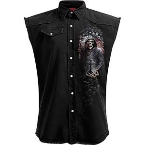 Spiral Reaper Time T-shirt zwart M 100% katoen Basics, Horror, Rock wear, Schedels