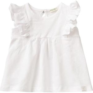 United Colors of Benetton T-shirt voor meisjes, optisch wit 101, 12 Maanden