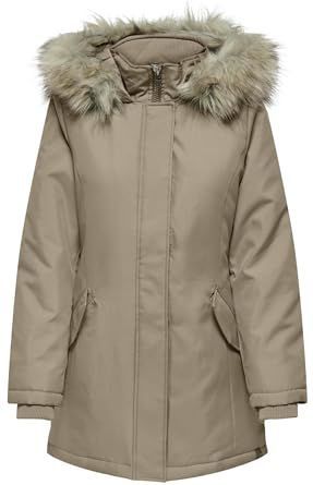 ONLY Onlnewkaty Parka Cc OTW damesjas, Trench Coat/Detail: natuurlijk bont, S