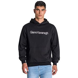 Gianni Kavanagh Black Essential Maxi Hoodie Hooded Sweatshirt voor heren, Zwart, L