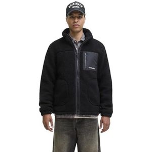 Jack & Jones - JJESOHO TEDDY JACKET - Heren Jas - Zwart - Regular Fit