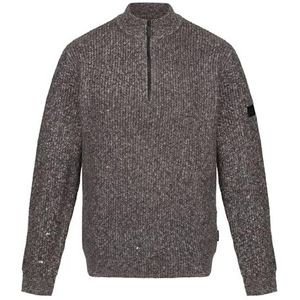 Regatta Professional Heren Solomon halve rits gebreide trui, Donker Grijs Marl, M