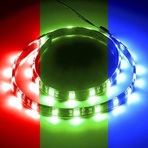 CableMod RGB led-kit, magnetisch, ledstrip 60 cm/30 leds voor pc-behuizing, pc-ledstrip met afstandsbediening, led-pc-verlichting, gaming-ledstrip, pc, magnetische ledstrip, kort