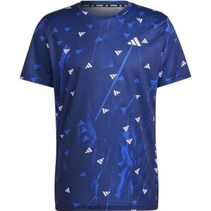 adidas Heren Run It Brand Love Tee, dark blue, M