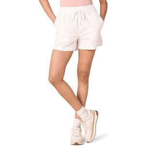 Amazon Essentials Dames Stretch Katoen Pull-on Mid Rise Relaxed-fit Short, Wit, Small