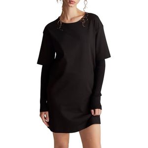 UNITED COLORS OF BENETTON - Jurk - Zwart - Korte Lengte - Rechte Snit