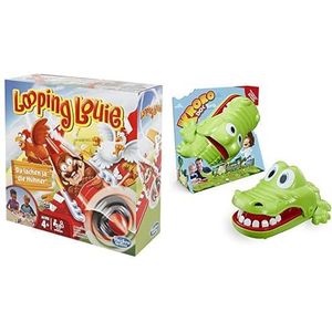 Hasbro Looping Louie - Hasbro Looping Louie, Airport & aircraft, 4 yr(s), Chicken, Boy/Girl & Hasbro Gaming Kroko Doc Bordspel, grappig klikspel voor 2-4 spelers, vanaf 4 jaar