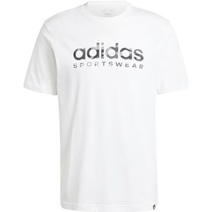 adidas Heren CAMO LINEAR GRAPHIC TEE, White/Grey, M