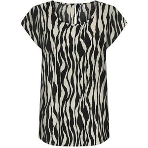 Onlnova Life Vis S/S Top, zwart, S