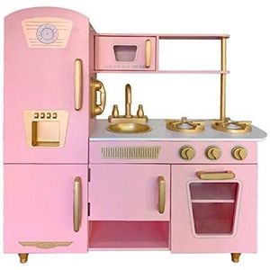 Outdoor Toys - Kinderkeuken Leire Pink Kitchen 85 x 33 x 89 cm, kleur (Kovyx KEC3010)