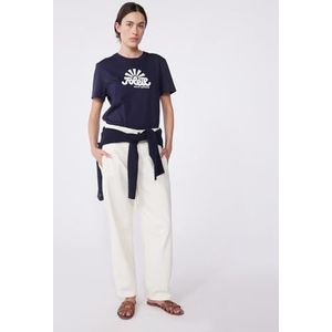 Petit Bateau T-shirt met korte mouwen voor dames, Blauw, XS