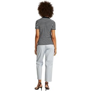 Tommy Hilfiger Poloshirt S/S dames, Blauw (Dark Night Navy/Ecru Stp), XXL