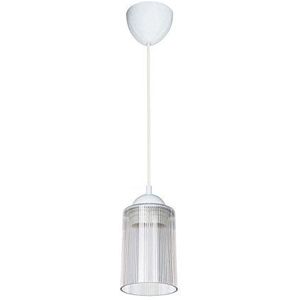 Homemania ASZ.1025 hanglamp optiek, transparant/wit, 10,5 x 10,5 x 67 cm