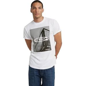 G-Star RAW HQ oldskool logo lash r t, wit (White D24683-c372-110), S