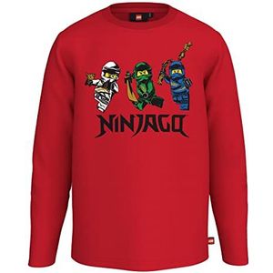 LEGO Ninjago LWTaylor 109 T-shirt met lange mouwen voor jongens, 349 rood, 92 kinderen