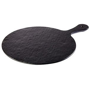 APS dienblad -Slate-Rock van melamine, zwart, leisteen, Ø 30 cm, hoogte: 1,5 cm