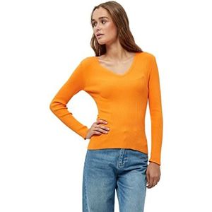 Minus Birgitta gebreide trui met lange mouwen | oranje truien voor dames VK | lente dames truien | maat XXL
