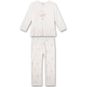 Sanetta meisjes pyjama lang modal, wit pebble, 98 cm