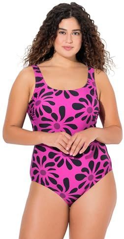 Ulla Popken - Badpak - Pitaja Roze / Zwart