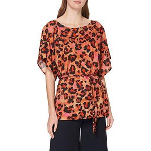 French Connection Dames Bayer crêpe lichte riem top blouse, Woestijn Rose Multi, M