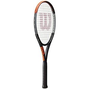 Wilson Burn Racket 100 ULS V4.0, Ambitieuze recreatieve speler, Zwart/Grijs/Oranje, WR045010U0
