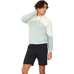 Trendyol Heren Basic Regular Fit Shorts & Bermuda Casual Shorts, Navy, Large