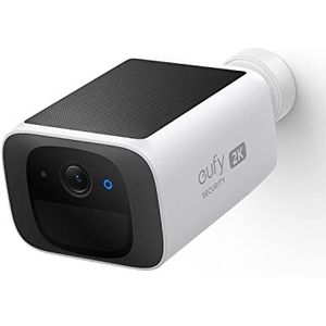 Eufy Security S220 SoloCam, zonnebeveiligingscamera, draadloze buitencamera, altijd stroom, resolutie van 2k, draadloos, 2,4 GHz wifi, geen maandelijkse kosten