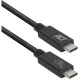ACT USB 4 Kabel 0,8 m, USB 3.0, Thunderbolt 4 Kabel, PD 240W, USB C Monitor Kabel, 40Gbps Datasnelheid - AC7451